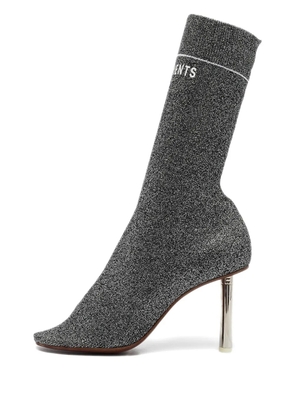 VETEMENTS pre-owned 90mm metallic sock boots - Black
