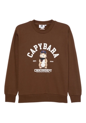 CHOCOOLATE graphic-print sweatshirt - Brown