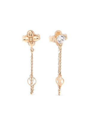 Louis Vuitton Pre-Owned gold Petit Louis rhinestone earrings
