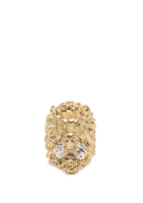 Gucci Pre-Owned 2000-2025 Gold Plated Lion Head Ring 19 costume ring