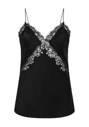 Rebecca Vallance lace-insert satin vest - Black