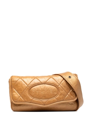 CHANEL Pre-Owned 2005-2006 Quilted Aged Calfskin Ligne Messenger Flap crossbody bag - Brown