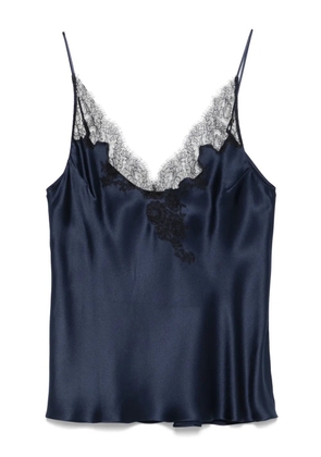 Carine Gilson silk satin top - Blue
