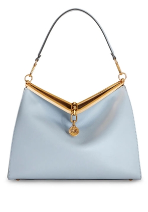 ETRO large Vela leather shoulder bag - Blue