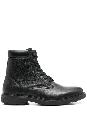 Tommy Hilfiger pebbled-leather boots - Black