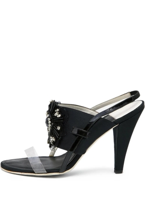 CHANEL Pre-Owned 110mm crystal-embellished sandals - Black