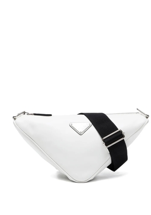 Prada Pre-Owned 2010-2014s triangle-logo shoulder bag - White