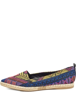 Nicholas Kirkwood pre-owned pointed toe embroidered espadrilles - Blue