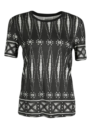 Tory Burch geometric-print cotton T-shirt - Black