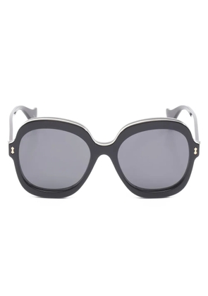 Gucci Pre-Owned 2020s round-frame sunglasses - Black