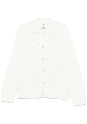 Casablanca faux-pearl-embellished cardigan - Neutrals