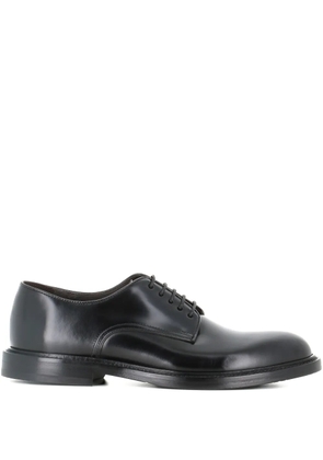 Green George leather derby shoes - Black