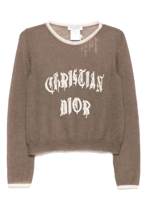 Christian Dior Pre-Owned 2002 logo-embroidered top - Brown