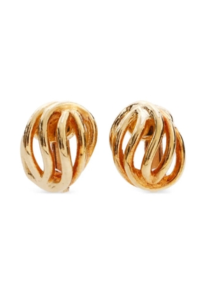 Christian Dior Pre-Owned 1980s twisted gold earrings