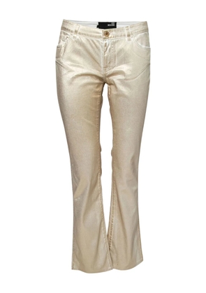 Love Moschino foil-print jeans - Yellow