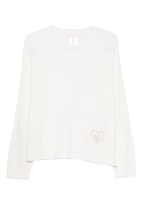 LIU JO boat-neck sweater - White