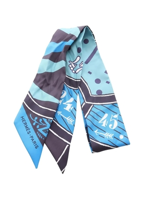 Hermès Pre-Owned 2000s Jeu De Soie Uniforme scarf - Blue