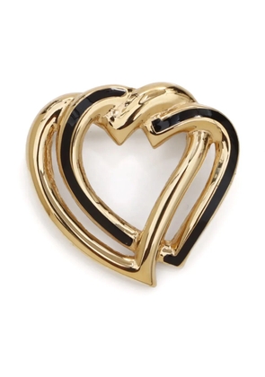 Christian Dior Pre-Owned interlinking hearts brooch - Gold