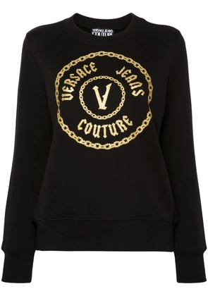 Versace Jeans Couture logo-print cotton sweatshirt - Black