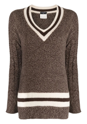 CHANEL Pre-Owned 1996 CC wool jumper - Brown