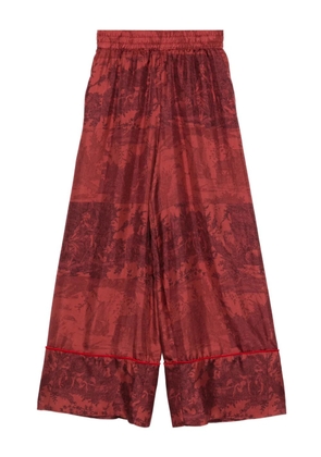 Pierre-Louis Mascia printed silk trousers - Red