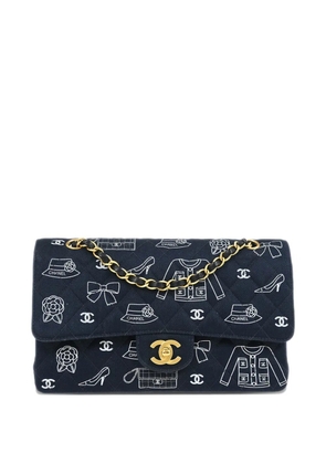 CHANEL Pre-Owned 2002 icon classic flap shoulder bag - Blue