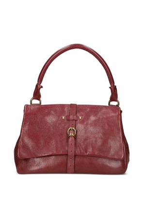 A.S.98 buckle-strap leather shoulder bag - Red