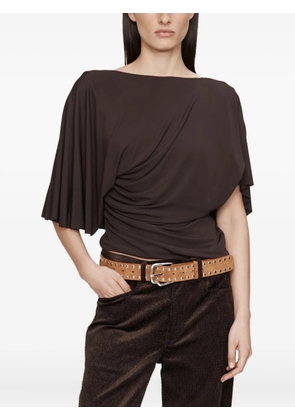 Christopher Esber fluted jersey top - Brown