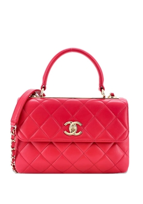 CHANEL Pre-Owned Trendy CC Top Handle Bag Quilted Lambskin Small shoulder bag - Pink
