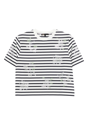 Maje striped-pattern T-shirt - White