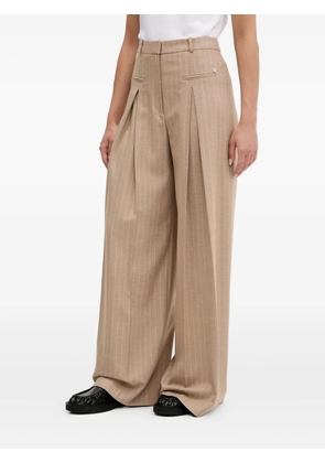 HUGO pinstripe pleated trousers - Neutrals