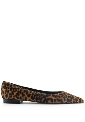 Notabene Gisela leopard-print ballerina shoes - Black