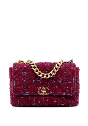 CHANEL Pre-Owned 2020 Large Tweed 19 Flap satchel - Purple