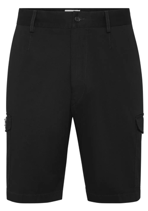 Philipp Plein logo-plaque cargo shorts - Black