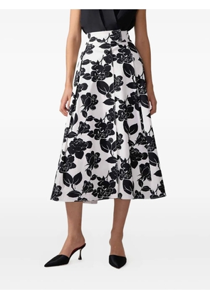 Carolina Herrera floral-print midi skirt - Black