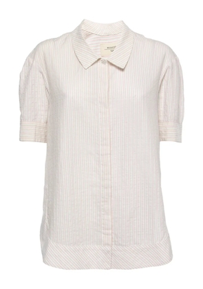 Weekend Max Mara striped puff-sleeve shirt - White