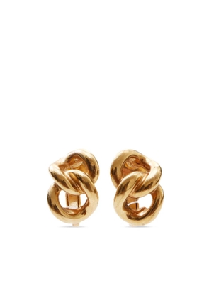 Christian Dior Pre-Owned twist clip-on earrings - Gold