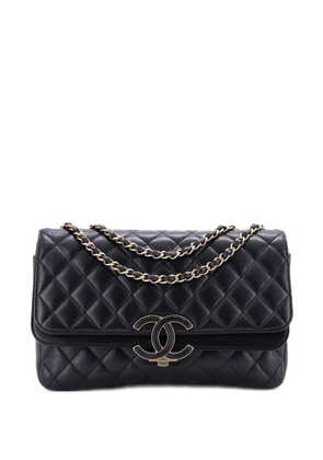 CHANEL Pre-Owned CC Chic Double Flap Bag Quilted Lambskin Medium crossbody bag - Blue