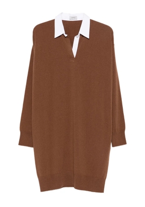 MRZ v-neck mini dress - Brown