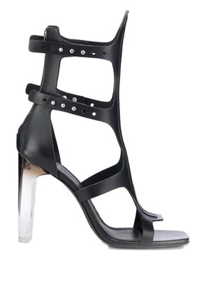 Rick Owens 110mm Spartans leather zip-fastening pumps - _990D BLACK