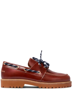 Claudie Pierlot lace-up fastening boat shoes - Brown