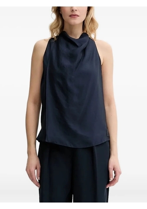 Armani Exchange cowl-neck halter top - Blue
