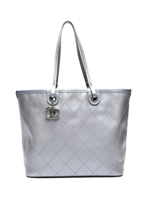 CHANEL Pre-Owned 2014 Fever quilted leather tote bag - Silver