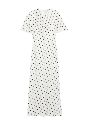 Claudie Pierlot polka-dot cut-out maxi dress - White