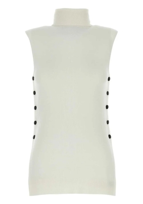 Giorgio Armani mock-neck wool top - White