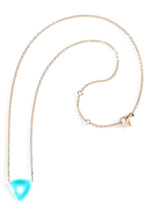 VHERNIER 18K rose gold Rock Crystal turquoise pendant necklace - Blue