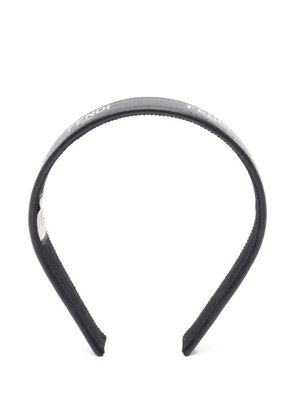 Fendi Pre-Owned 2010s leather logo headband - Black