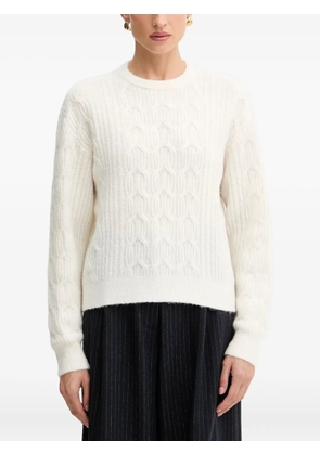 TWINSET cable-knit crew-neck sweater - White