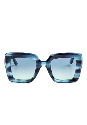 Lapima Teresa striped square sunglasses - Blue