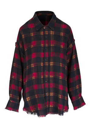 R13 plaid long-sleeve shirt - Black